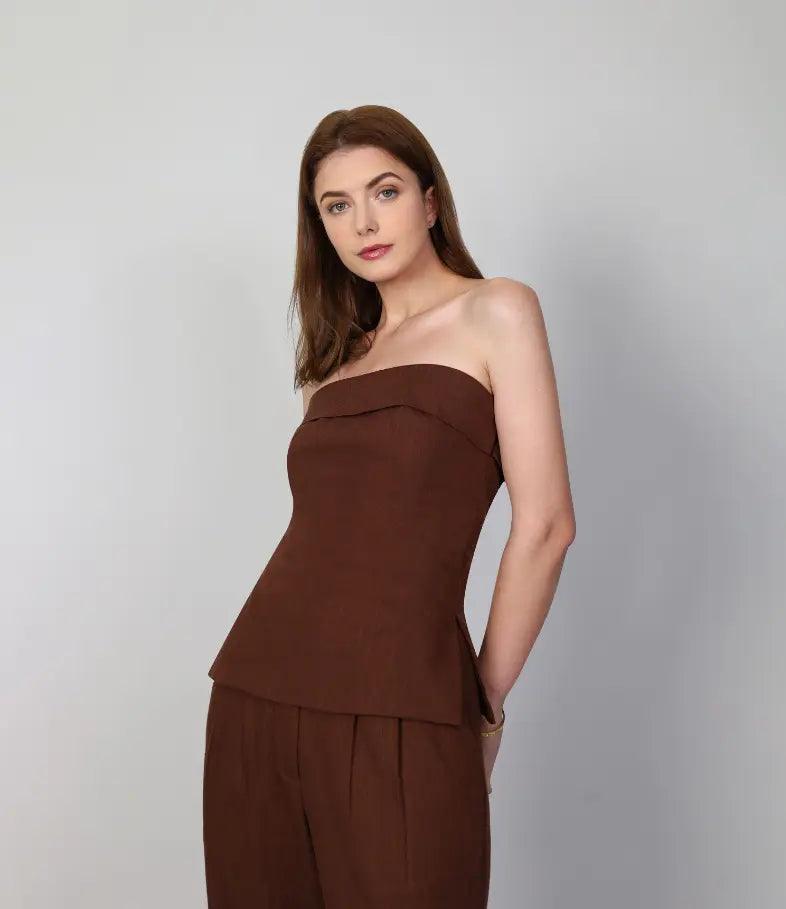 SAMANTHA BROWN TOP, a product by Muda Clothing