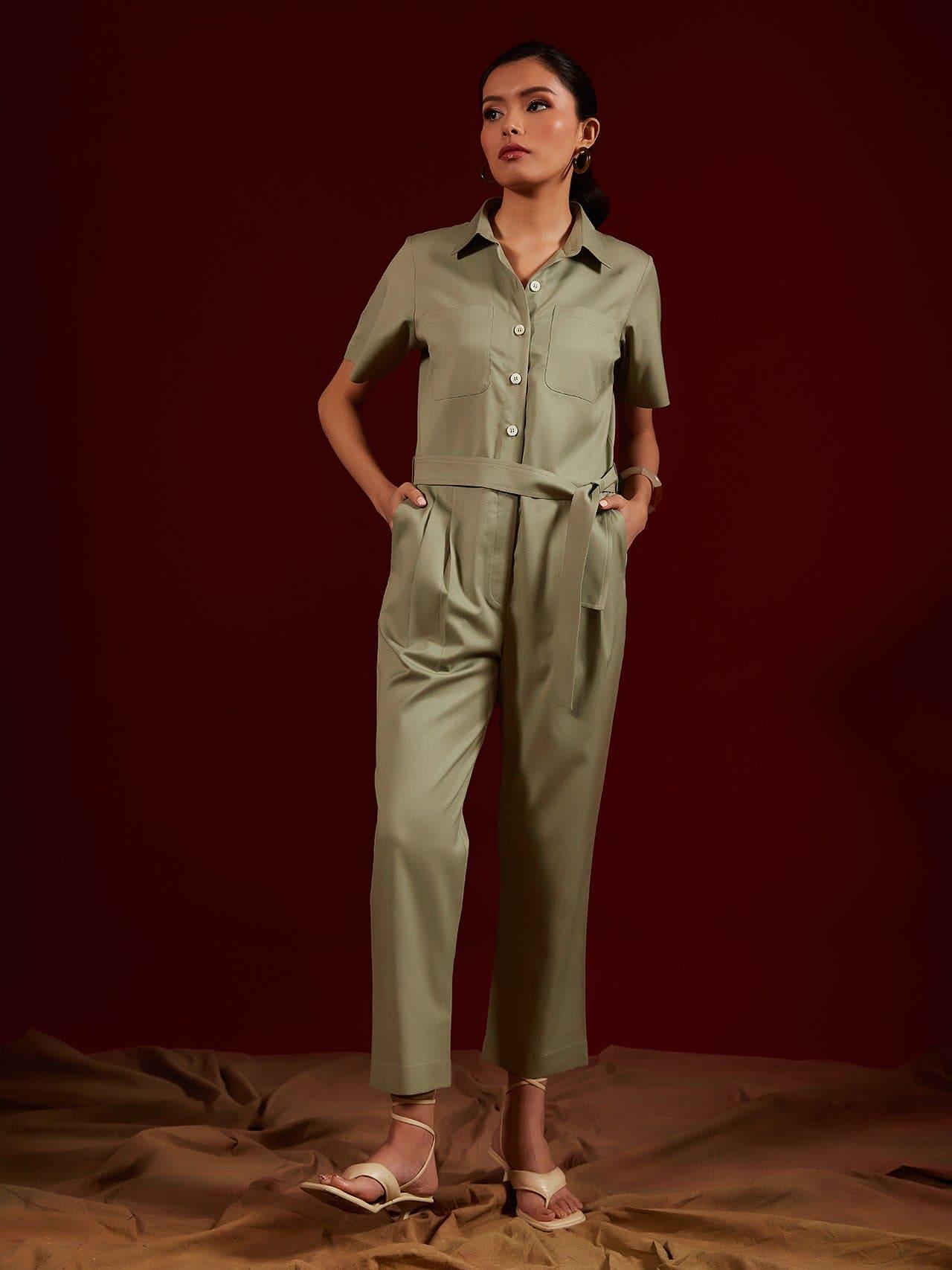 Mint Double Pocket Jumpsuit, a product by tara and i