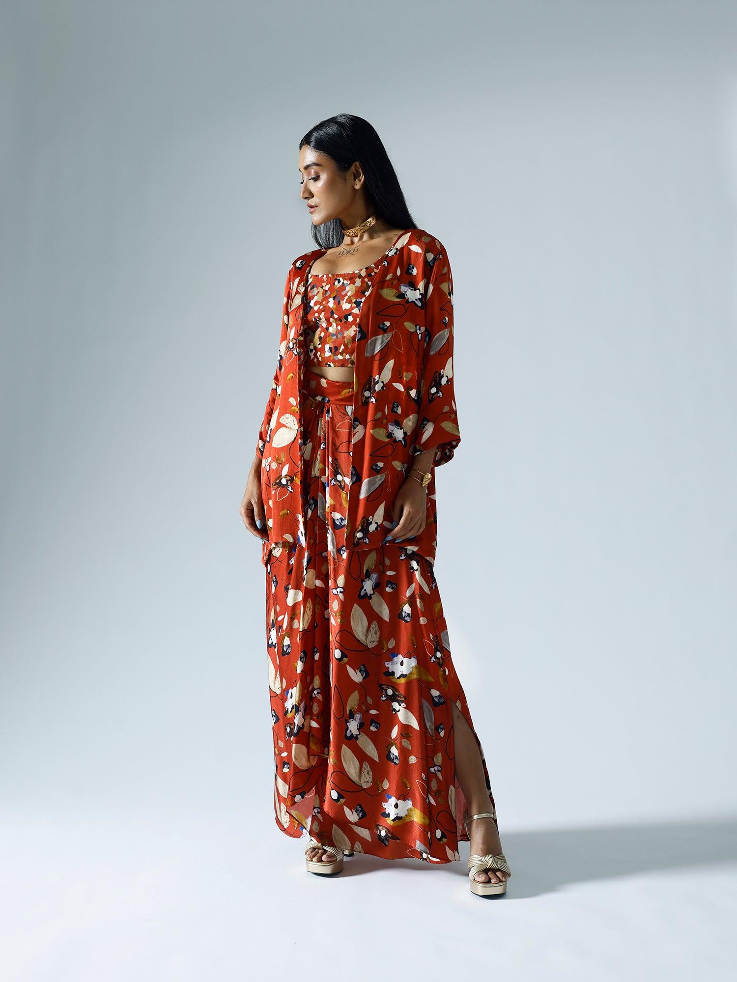 Vivid Red Jacket Skirt Co-ord Set, a product by KLAD