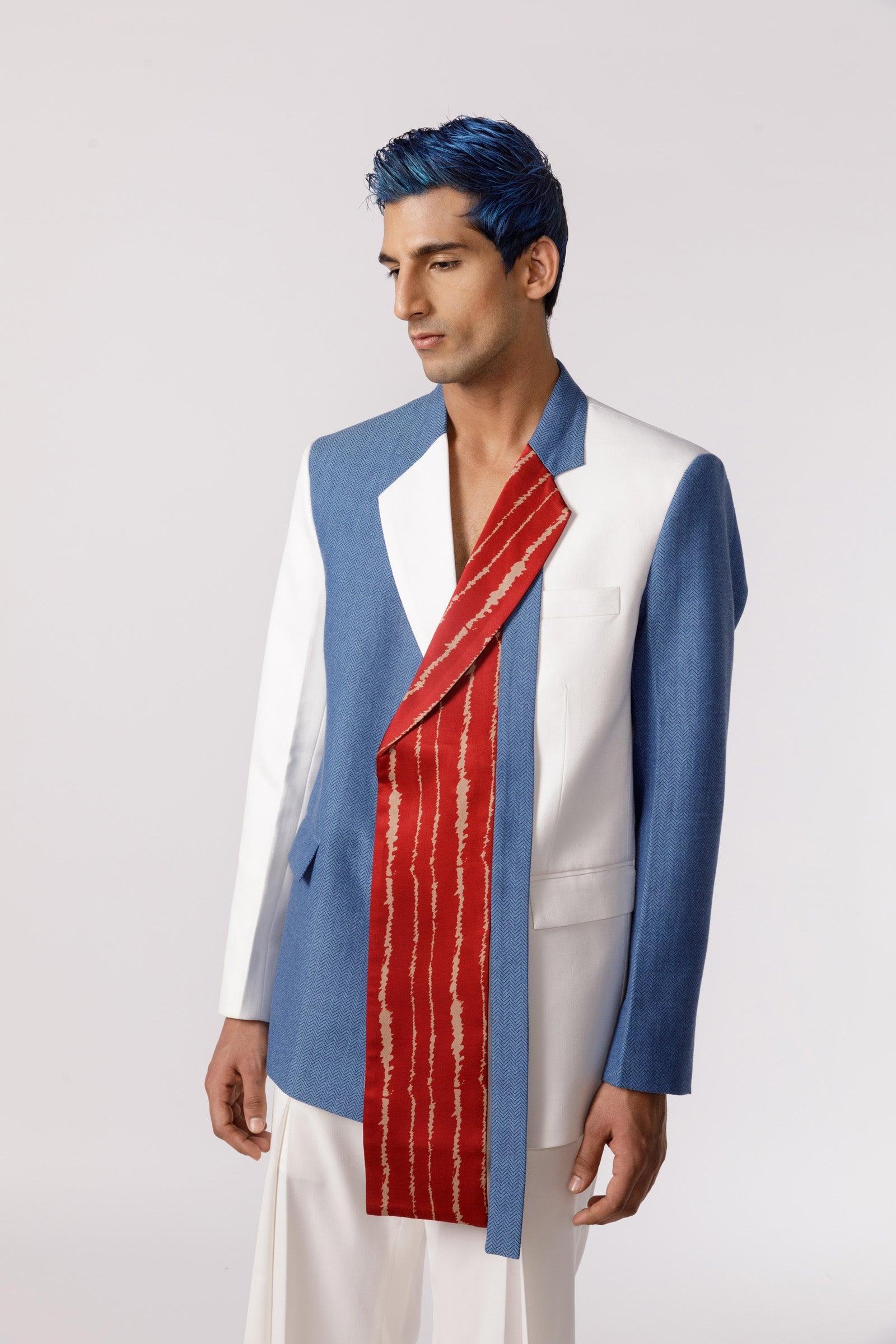 Dual textured blazer, a product by Line Outline