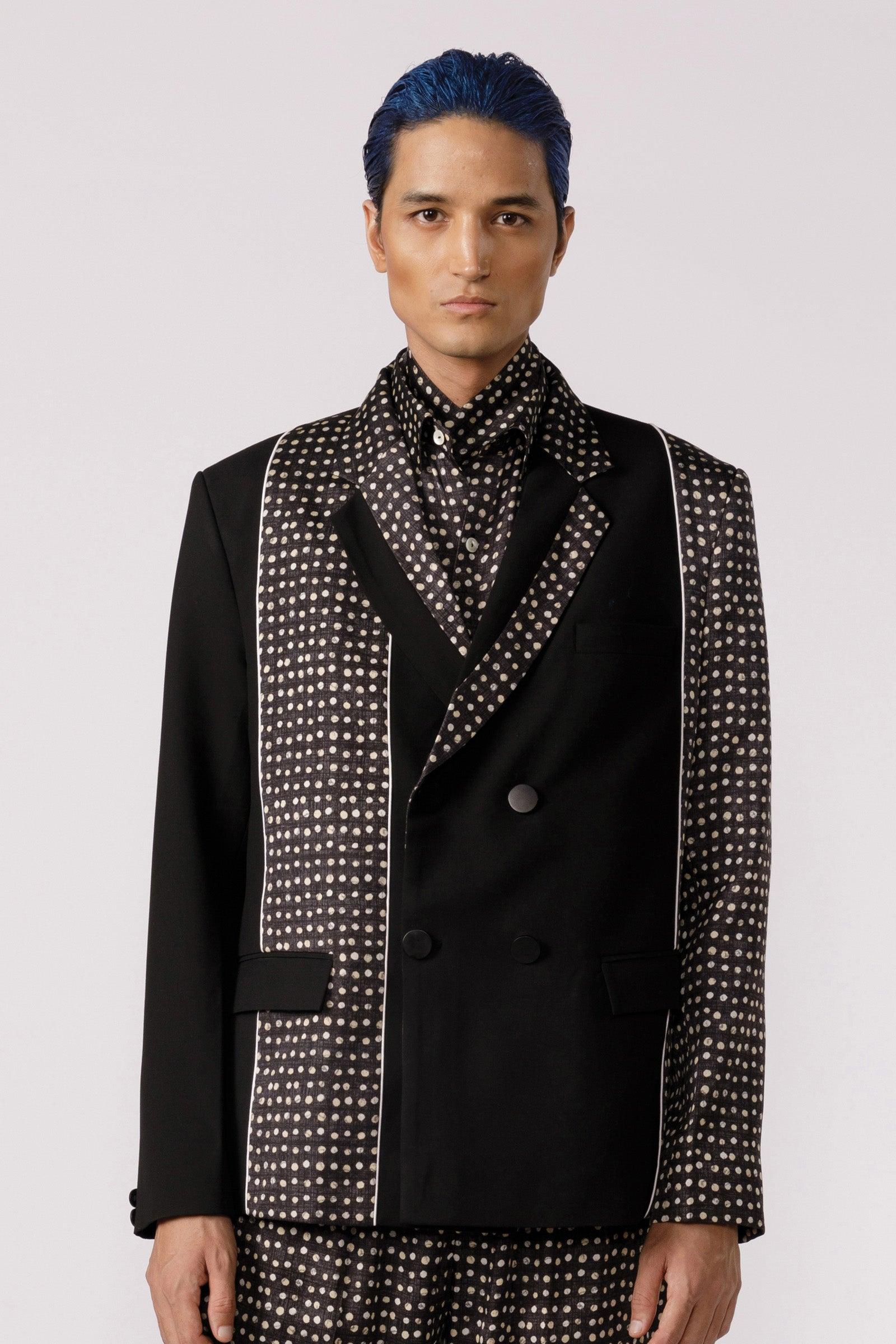 Polka panelled blazer, a product by Line Outline