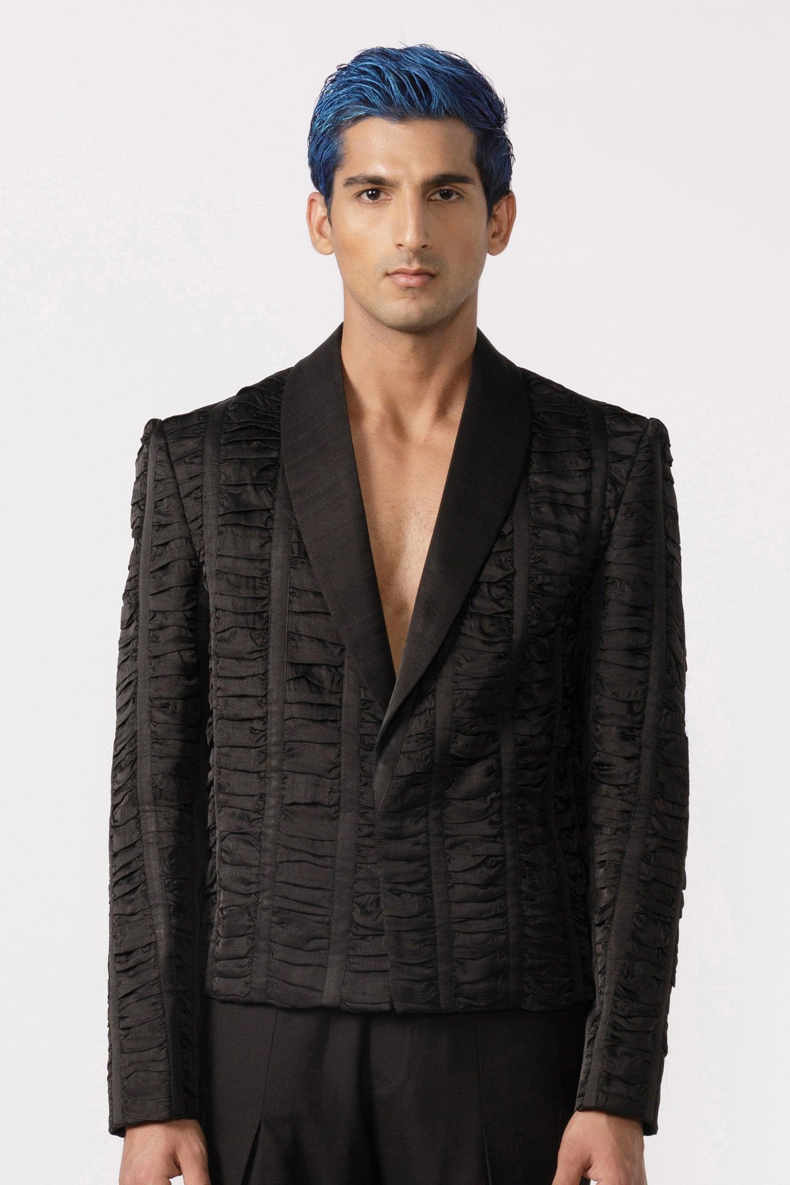 Ruched cropped blazer, a product by Line Outline