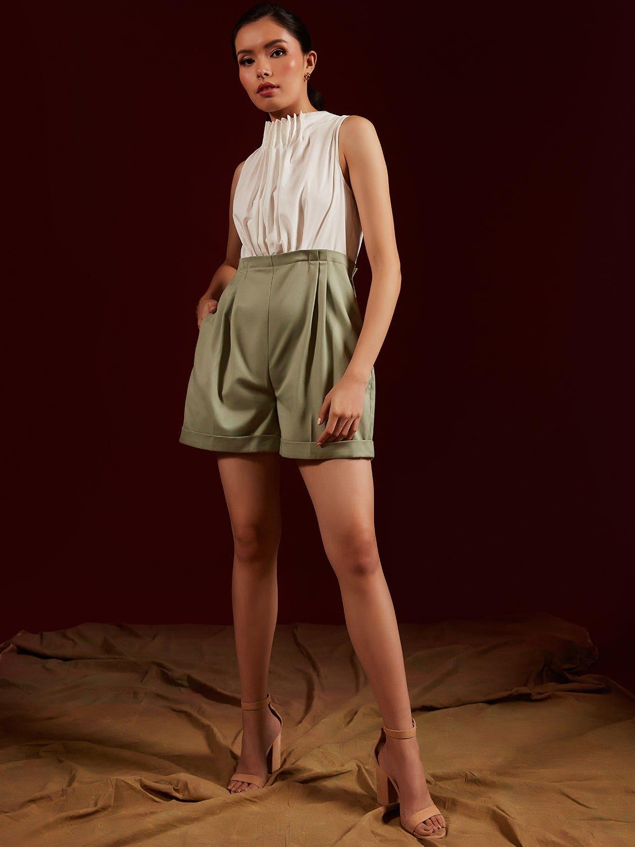 Colour Blocked White Mint Playsuit, a product by tara and i