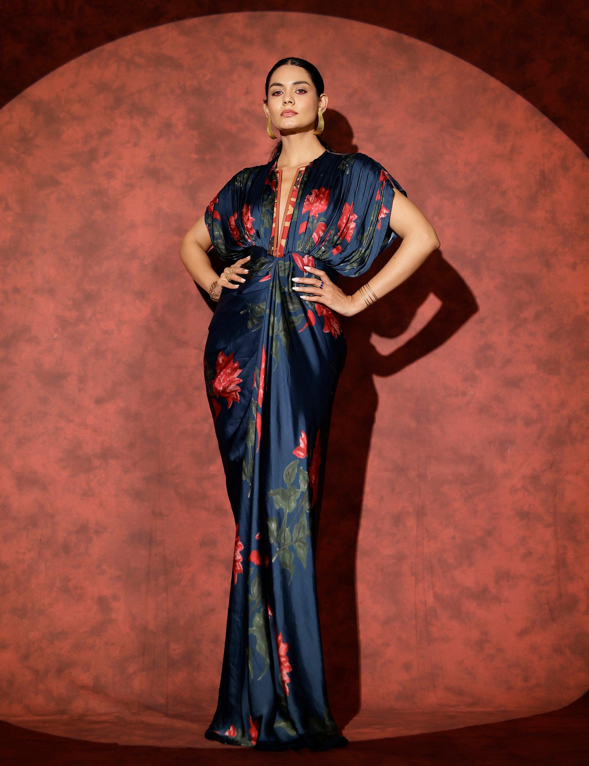 Neelam kaftan gown with front zipper, a product by Studio Surbhi