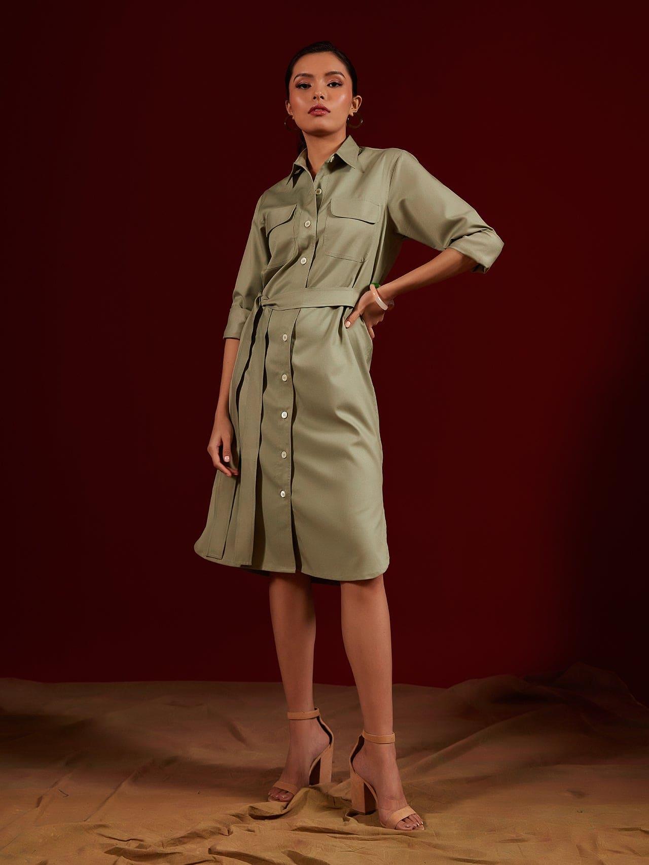 Mint Double Pocket Shirt Dress, a product by tara and i