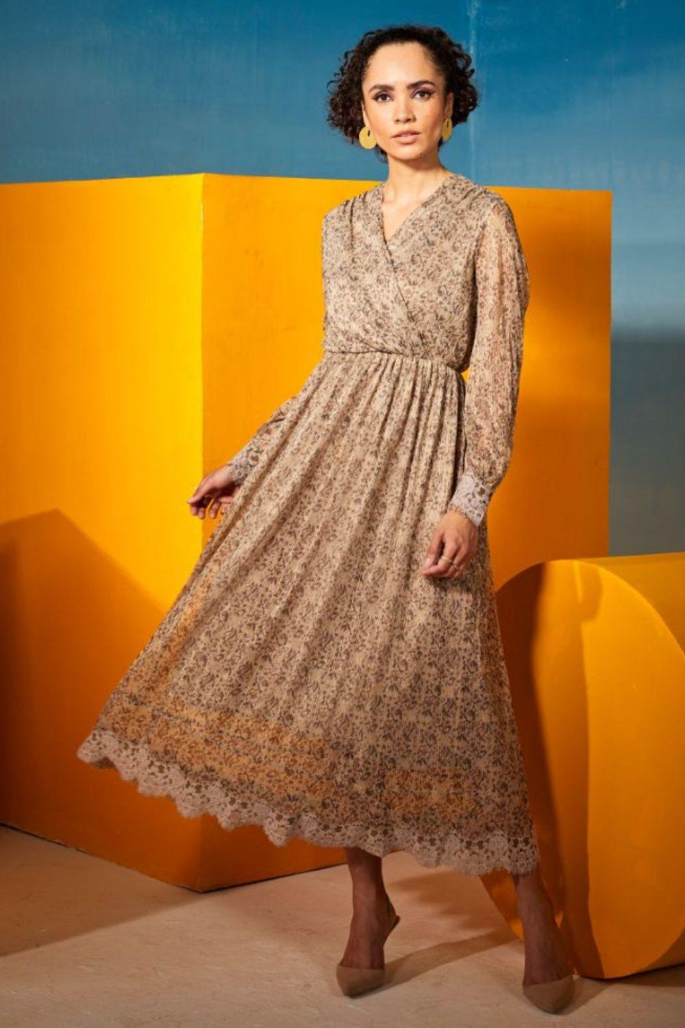 Crinkled Net Midi Dress, a product by Saltz n sand 