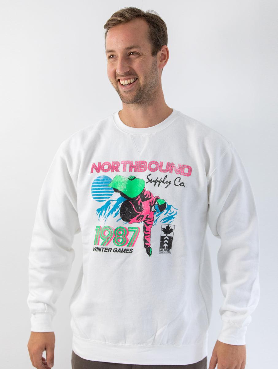 '87 Winter Games Crew Neck Fleece, a product by Northbound Supply Co.