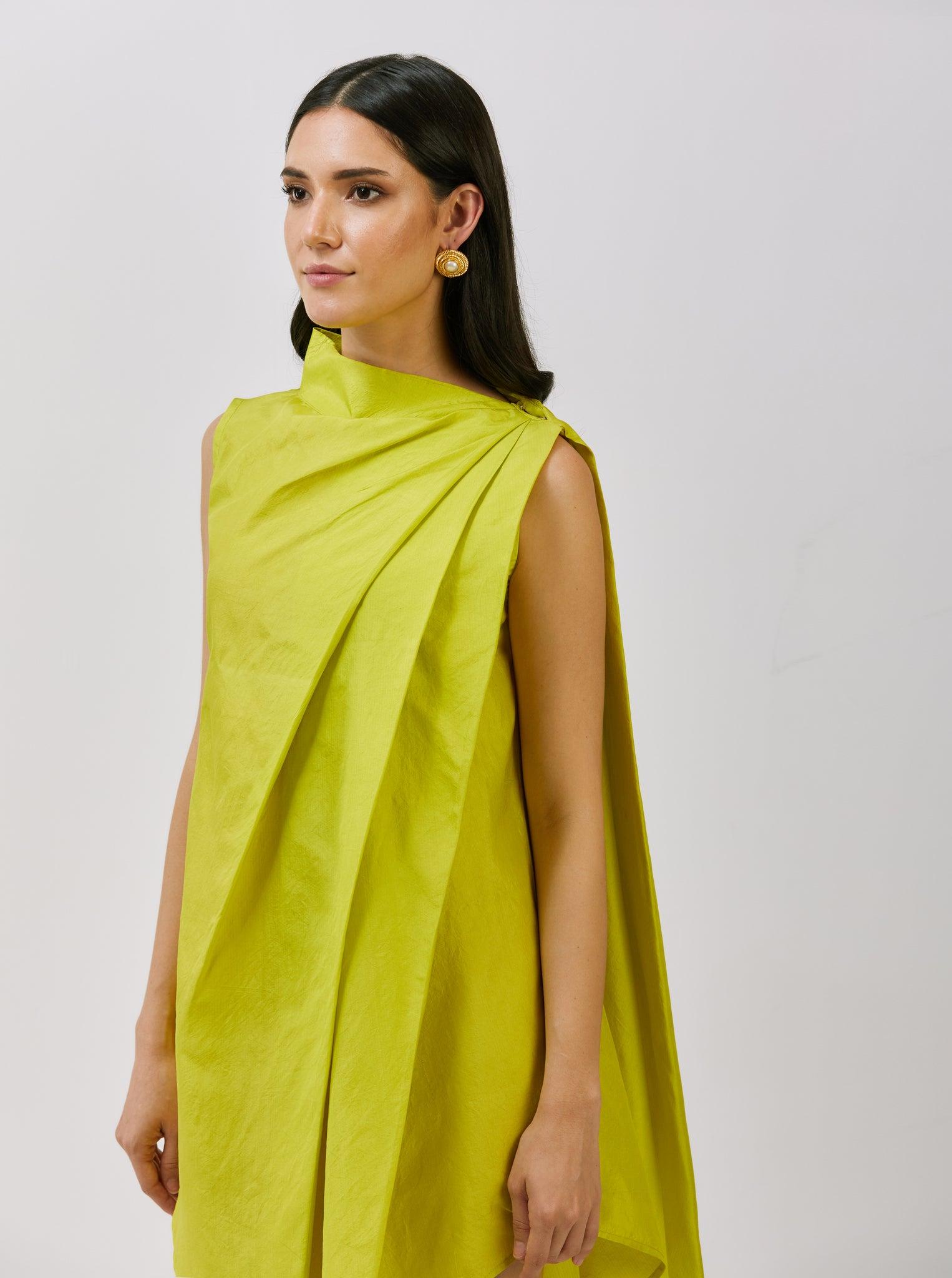 Soleil Pleated Asymmetrical Dress, a product by Nidzign