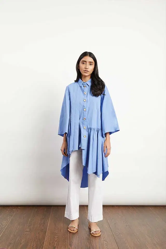 The Parijat Pleat Shirt, a product by Studio Moda India